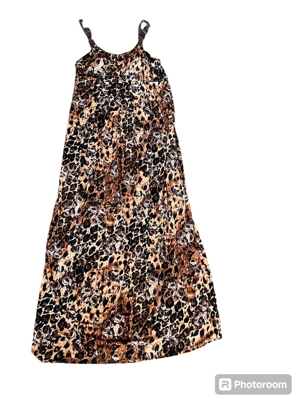 NWT Fresh of LA Leopard Animal Print Maxi Dress size XL! 4