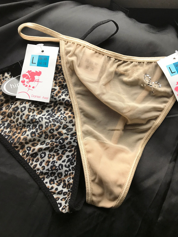 Thongs with Diamante detail Size L (2 pairs) - Vinted