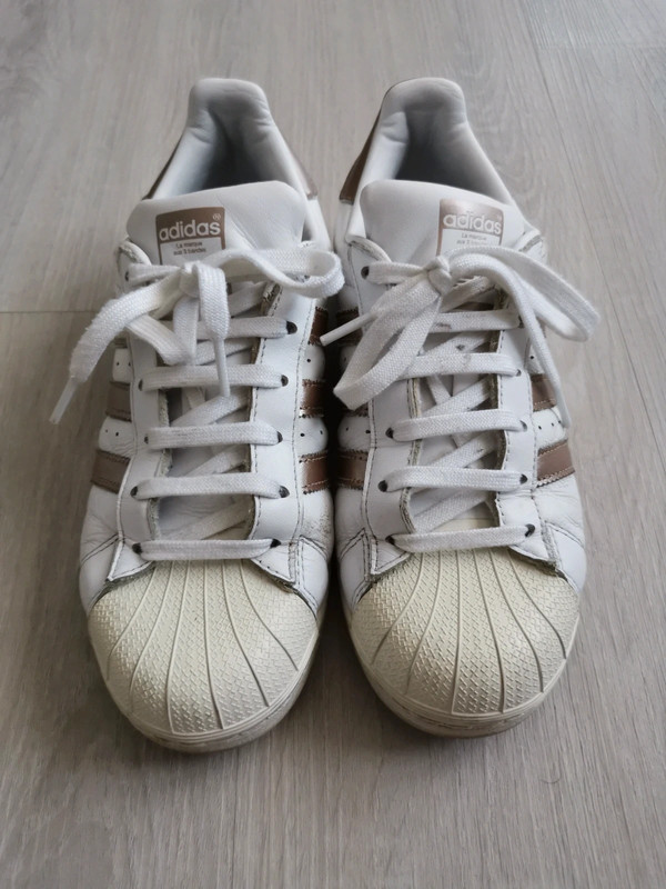 Adidas superstar strisce bronzo sales