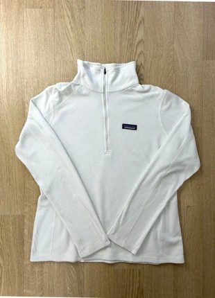 Veste polaire Patagonia blanche avec logo femme taille M, merk: Patagonia, staat: Heel goed, maat: M / 38 / 10, € 31,50, € 33,78 inclusief Kopersbescherming Pro