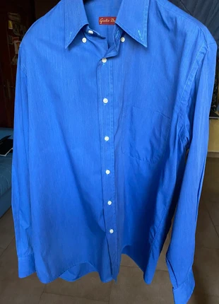 Camicia blu, merk: Vintage Dressing, staat: Nieuw zonder prijskaartje, maat: 42 cm, € 8,00, € 9,10 inclusief Kopersbescherming