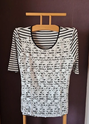 Très beau tee-shirt avec dentelles TL, brand: Point Zero, condition: Very good, size: L / 40 / 12, €3.00, €3.85 includes Buyer Protection