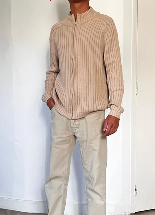 Pull col montant à zip vintage couleur beige oversize, merk: Vintage Dressing, staat: Heel goed, maat: M / 38 / 10, € 16,50, € 18,03 inclusief Kopersbescherming