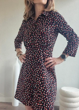 Mango suits - zakelijke jurk - met vierkante dots getailleerd - chique maat S, merk: Mango, staat: Heel goed, maat: S / 36 / 8, € 12,95, € 14,30 inclusief Kopersbescherming