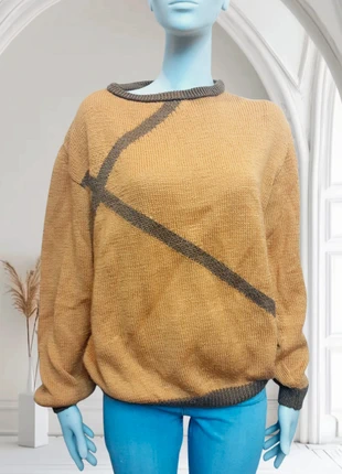 Haut / pull jaune/moutarde et marron peut se porter overseide pour femme 42 /44/ 46/ 48, brand: Fait Main, condition: Very good, size: XXL / 44 / 16, €7.50, €8.58 includes Buyer Protection
