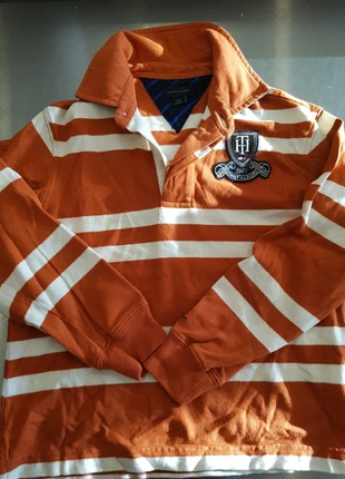 Laatste Tommy Hilfiger rugbypolo bruin oranje , maat 110 (Nieuw), marca: Tommy Hilfiger, estado: Nuevo sin etiquetas, tamaño: 6 años / 116 cm, 23,00 €, 24,85 € Protección al comprador incluida