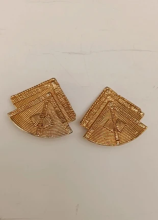 Boucle d'oreille vintage dorée à clipser, marke: Unsigned, zustand: Gut, 5,00 €, 5,95 € inklusive Vinted-Käuferschutz