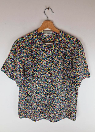 Womens Vintage 80s Retro Funky Shirt Top Blouse UK10 S, brand: NO LABEL, condition: Good, size: S / UK 8-10, £16.00, £17.50 includes Buyer Protection Pro