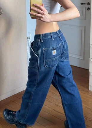 Jean carhartt bleu large oversize, marca: Carhartt, estado: Muito bom, tamanho: S / 36 / 8, €40.00, €42.70 inclui Proteção do Comprador