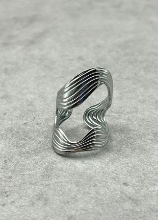 129. Bague argent ajustable, spirale en acier inoxydable style Vintage, Y2k, brand: CHROME, condition: Very good, size: Adjustable, €7.00, €8.05 includes Buyer Protection Pro