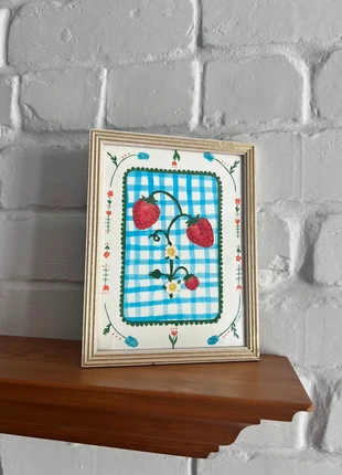 Handmade Strawberry wall art, brand: Art, condition: New with tags, £18.50, £20.13 includes Buyer Protection