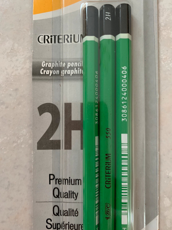 2 Crayons Graphite Criterium 2b Bic