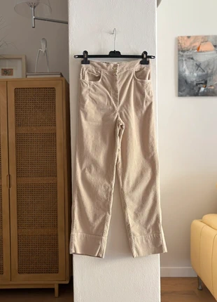 iBlues (Max Mara Group) pantalone cropped beige in velluto a coste, marque: iBlues, état: Très bon état, taille: S / 36 / 8, 12,00 €, 13,30 € Protection acheteurs incluse