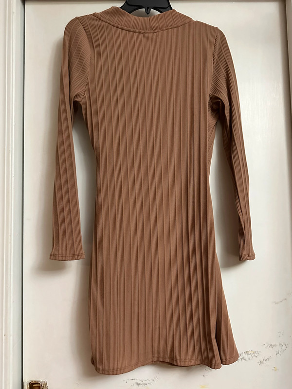 Altar'd State Large brown ribbed body con dress 5