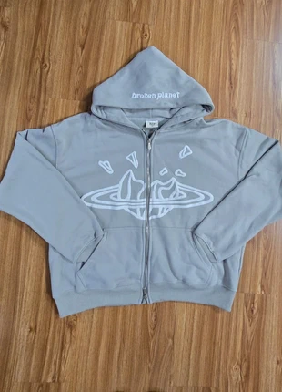 Grey  large broken planet zip up hoodie, brand: Broken Planet, condition: New without tags, size: L, £40.06, £42.76 includes Buyer Protection