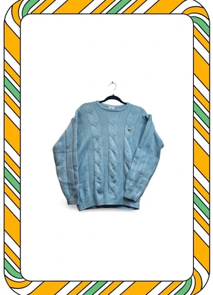 Pull torsadée Lacoste bleu ciel taille 5 (XL) logo brodé, marca: Lacoste, estado: Muy bueno, tamaño: XL, 35,00 €, 37,45 € Protección al comprador Pro incluida