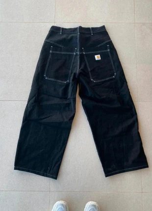 Black Carhartt Baggy Pants with Logo Patch – Durable Streetwear Style 🎴, marque: Carhartt, état: Très bon état, taille: M, 48,00 €, 51,10 € Protection acheteurs incluse