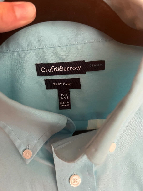 Men s Croft Barrow Blue Topaz Dress Shirt Vinted