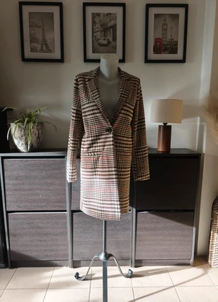 Veste longue à carreaux Jean Pascale – élégance rétro, marca: Jean Pascale, estado: Muito bom, tamanho: M / 38 / 10, €18.00, €19.60 inclui Proteção do Comprador