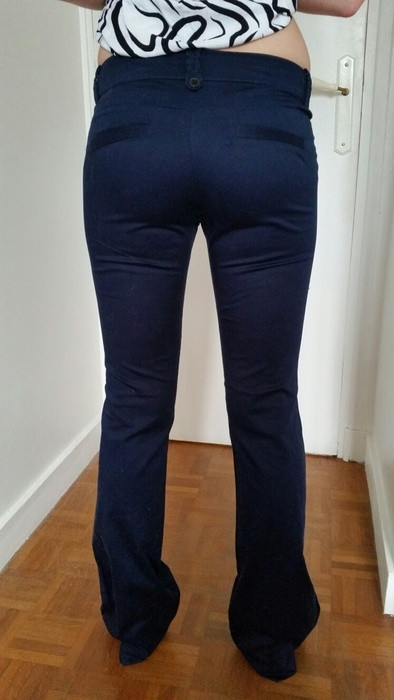 Pantalon droit bleu 2
