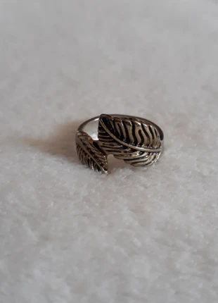 Bague feuille double doré style or vieilli et anneau argent T 1,85cm/1,9cm, condition: Very good, size: 18.5 mm Ø, €2.00, €2.80 includes Buyer Protection