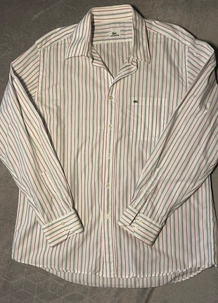 Chemise Lacoste à rayures - logo brodé - Taille 44 - 100% coton, marque: Lacoste, état: Très bon état, taille: XL, 13,90 €, 15,30 € Protection acheteurs (Pro) incluse