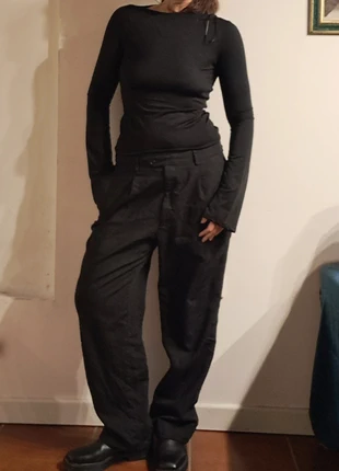 pantaloni lana low waist old money pince pleated neri grigi baggy hip hop rap skater y2k vintage, marque: Vintage Dressing, état: Très bon état, taille: L / 40 / 12, 7,00 €, 8,05 € Protection acheteurs incluse