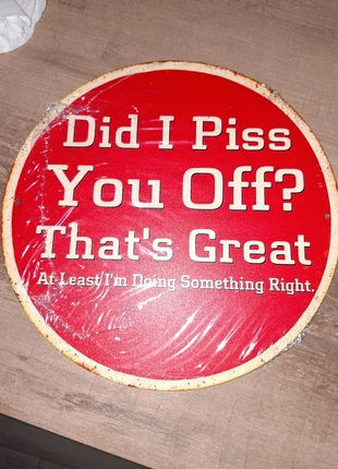 Metalen bord sarcasm 20 cm, état: Neuf avec étiquette, 10,00 €, 11,20 € Protection acheteurs incluse