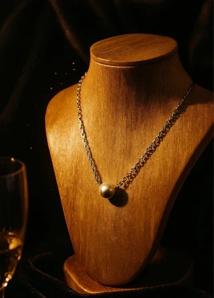 🌷Collier élégant avec pendentif perle en acier inoxydable 41 + 6cm, brand: Colliers, condition: New without tags, €4.99, €5.94 includes Buyer Protection