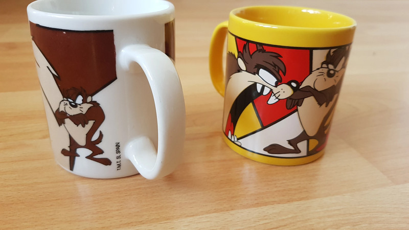 Vintage Warner Bros Tasmanian Devil Looney Tunes Tazz Mokken koffie beker jaren 90 4