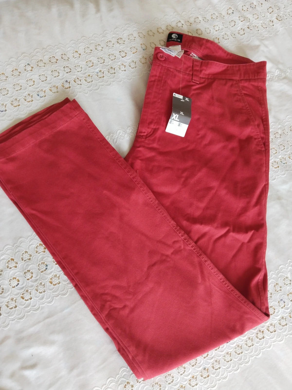 Pantalón largo chino coral 1