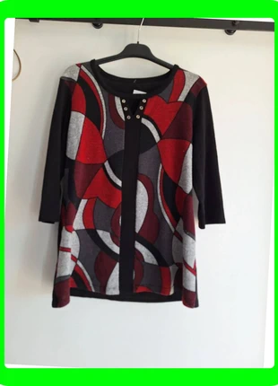 234. Tunique imprimée noire et rouge T40, estado: Bueno, tamaño: L / 40 / 12, 6,00 €, 7,00 € Protección al comprador Pro incluida