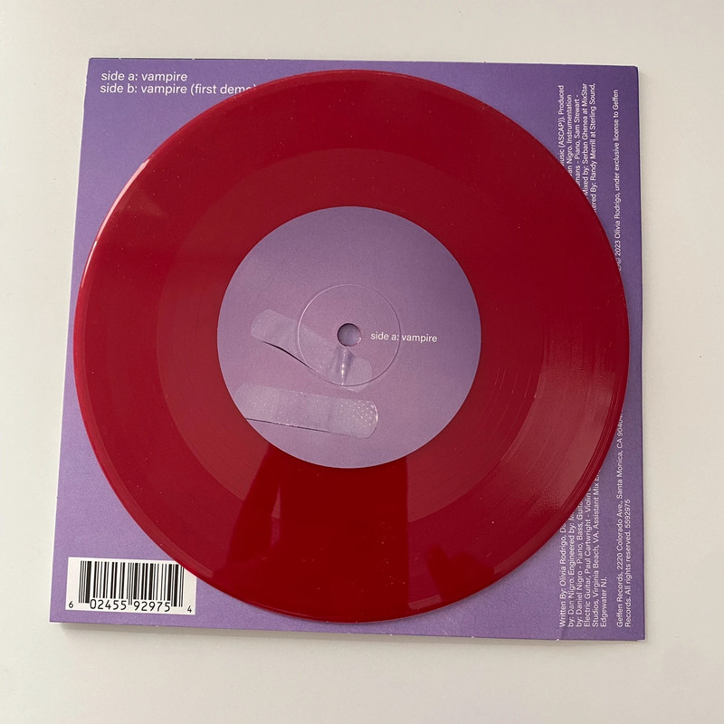 Olivia Rodrigo - Vampire limited 7 inch red vinyl