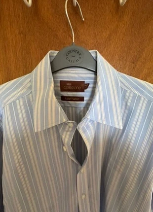 M and S Collezione striped shirt, brand: Collezione, condition: Very good, size: 15.5 in | 39 cm, £5.00, £5.95 includes Buyer Protection