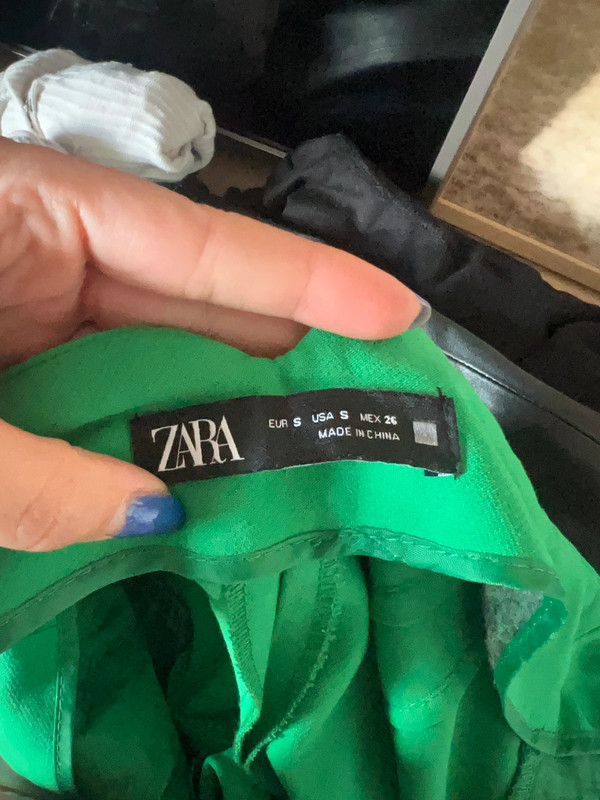 Zara strakke broek groen 3