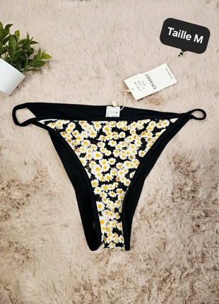 Bas bikini flowers M neuf Oysho noir jaune, marque: Oysho, état: Très bon état, taille: M / 38 / 10, 11,00 €, 12,25 € Protection acheteurs incluse