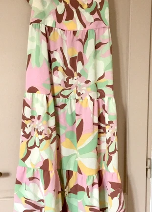 Jolie robe d’été imprimé vintage neuve, staat: Nieuw zonder prijskaartje, maat: S / 36 / 8, € 8,00, € 9,10 inclusief Kopersbescherming