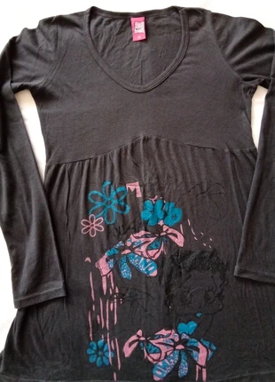 Mulher t-shirt manga comprida com estampado da Betty Boop., marca: Local, estado: Novo sem etiquetas, tamanho: M / 38 / 10, €5.50, €6.48 inclui Proteção do Comprador