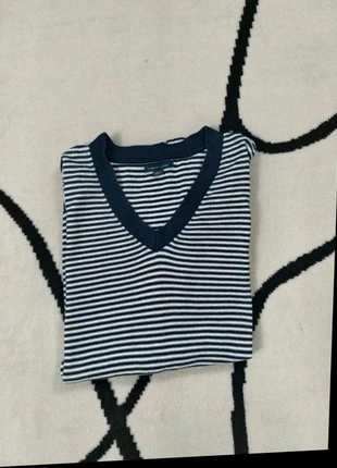 Pull Tommy Hilfiger Col V Taille XXL Bleu Marrine blanc à reillure Femme Women PULL230, marca: Tommy Hilfiger, estado: Muy bueno, tamaño: XXL / 44 / 16, 12,99 €, 14,34 € Protección al comprador Pro incluida