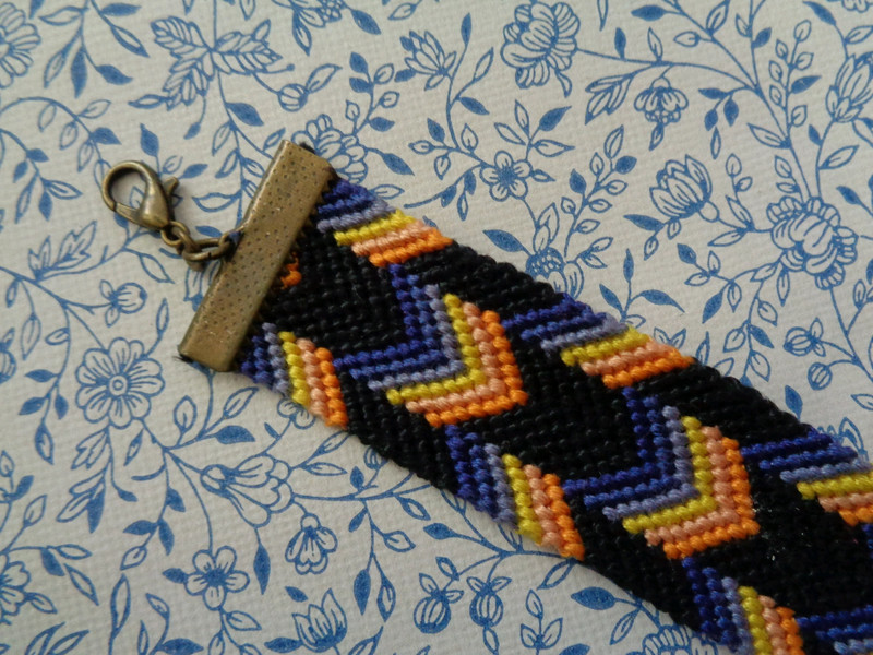 Bracelet brésilien unisexe en coton à motif géométrique -  France