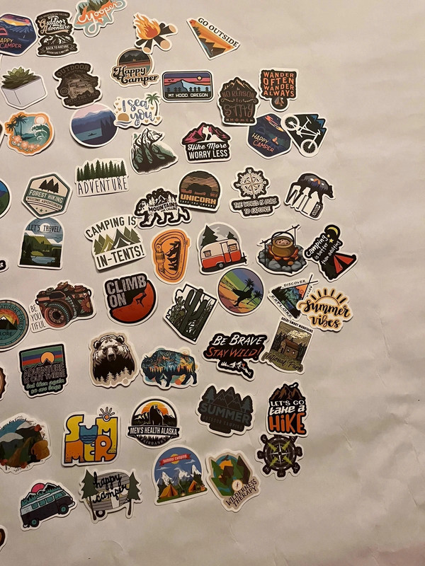 Bundle of 50 camping trips stickers 3