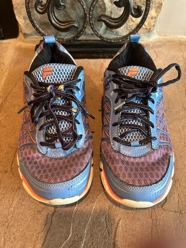 Women’s Fila Blue and Orange Running Shoes 1