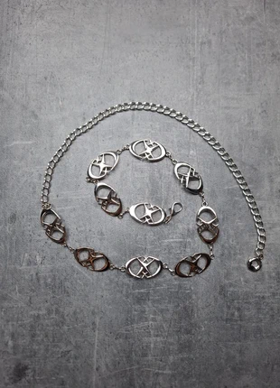 Ceinture vintage y2k métallisée style gothique punk rock années 2000, brand: Vintage Dressing, condition: Very good, size: 105 cm, €14.90, €16.35 includes Buyer Protection