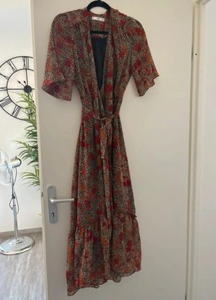 Mango : Robe longue fluide imprimé fleuri automnal, marque: Mango, état: Très bon état, taille: S / 36 / 8, 12,00 €, 13,30 € Protection acheteurs incluse