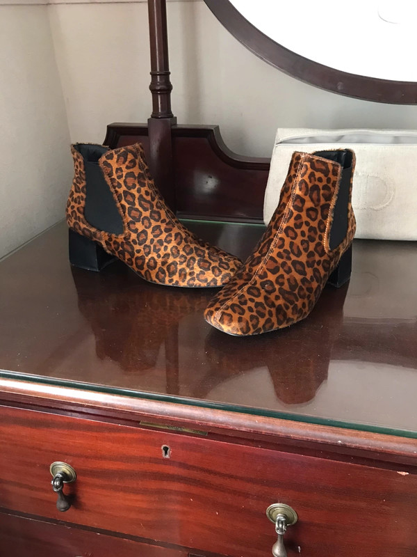 Leopard print boots shop marks and spencer