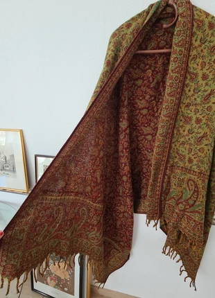 Schal vintage  Paisley übergrössen Wendeschal  Decke folklore  yak Tibet  bunt meditation boho, merk: Vintage, staat: Nieuw met prijskaartje, € 69,00, € 73,15 inclusief Kopersbescherming