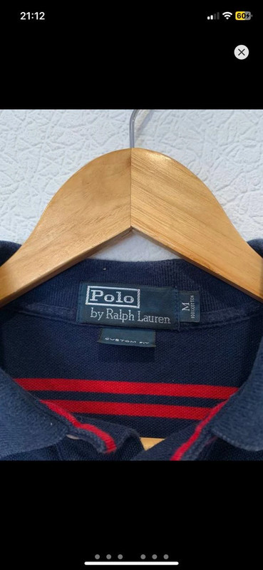 Vintage Polo Ralph Lauren Striped Blue Longsleeve Polo Medium 4