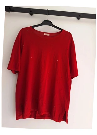 Pull rouge oversize perlé vintage, marque: New Sensation, état: Très bon état, taille: XXL / 44 / 16, 5,00 €, 5,95 € Protection acheteurs (Pro) incluse