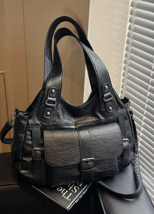 Sac à main femme vintage en similicuir noir, marque: Tendance, état: Très bon état, 47,90 €, 51,00 € Protection acheteurs incluse