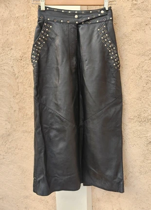 Bijzondere, vintage leren rok met studs, marca: Vintage, estado: Bueno, tamaño: S / 36 / 8, 25,00 €, 26,95 € Protección al comprador incluida